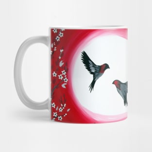 Red, Flying Birds Mug